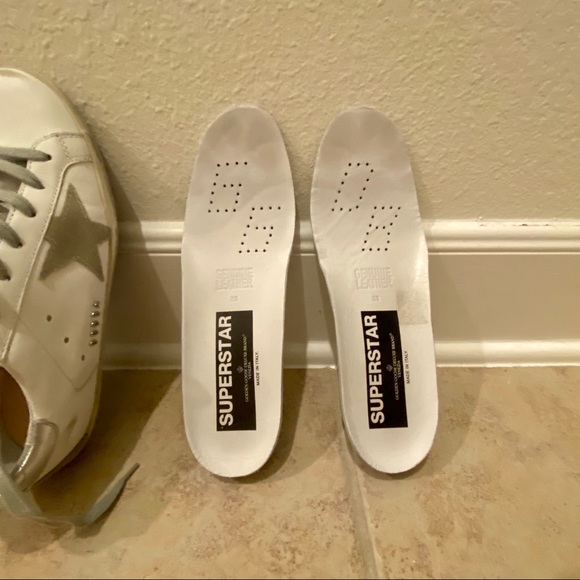 GOLDEN GOOSE SUPERSTAR SNEAKERS WHITE SILVER 38 - Picture 11 of 15